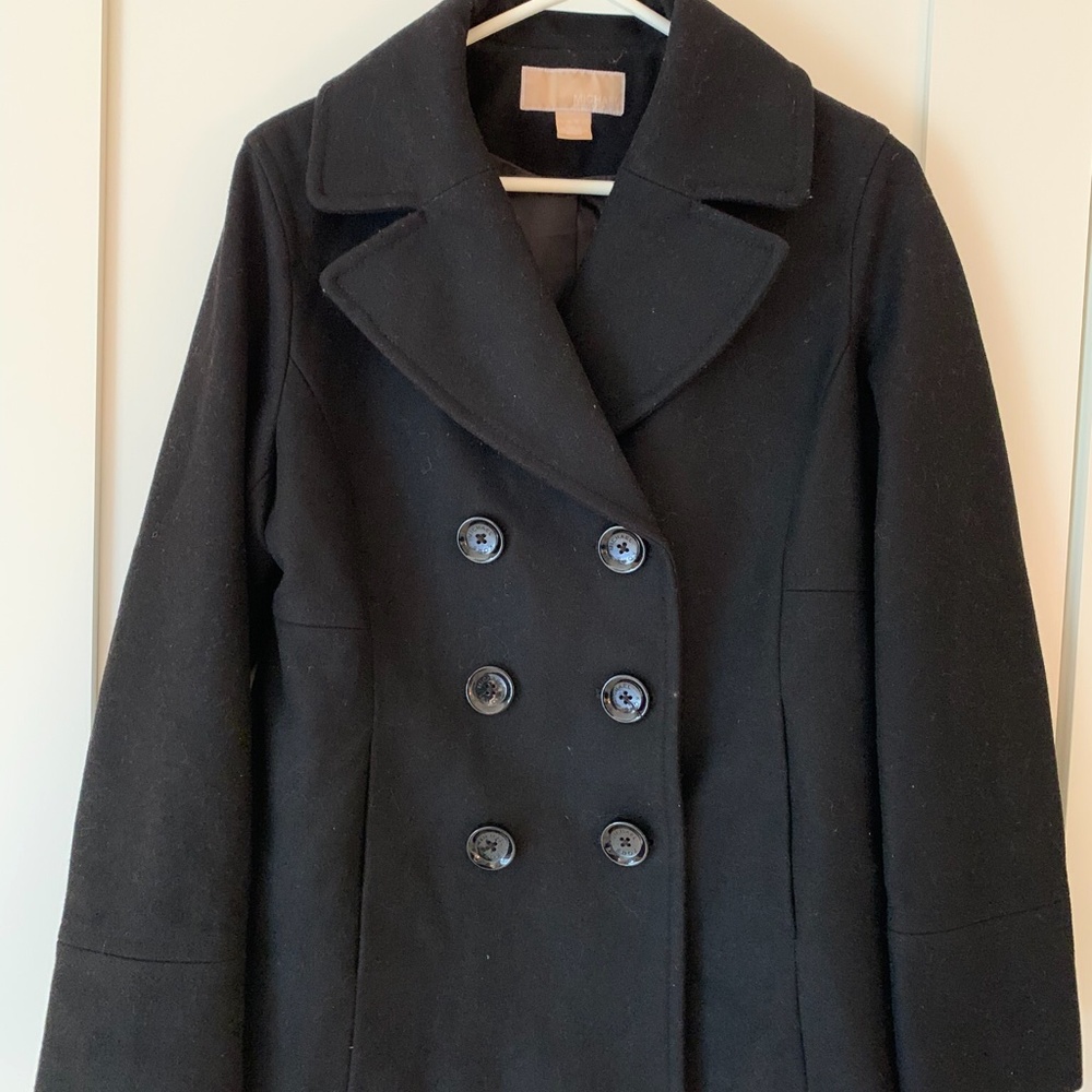 MICHAEL KORS PEA COAT BLACK M